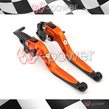 

fite For KTM 200 390 DUKE 2012 2013 2014 2015 Motorcycle Accessories Adjustable folds Extendable brake clutch lever Orange