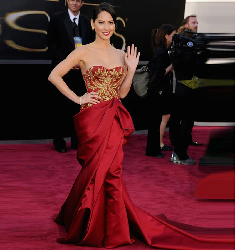 gold gown red carpet