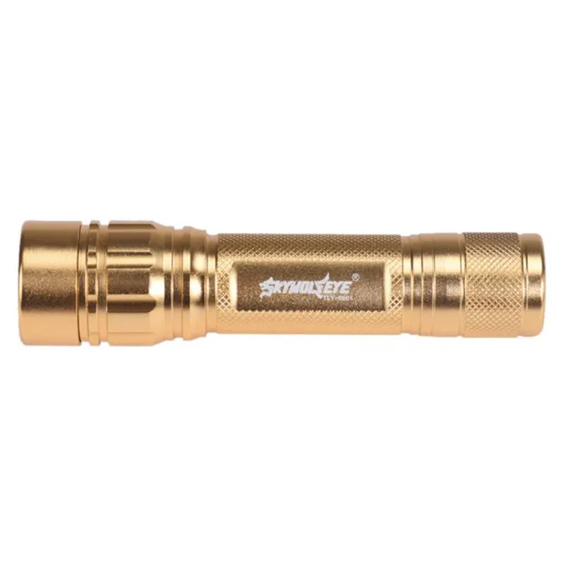 

Flashlight Zoomable 3000 Lumen 3 Modes XML XPE LED Focus 18650 Gold Lamp Flashlight 2017,JULY,5
