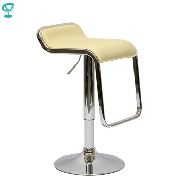 

94869 Barneo N-41 Leather Kitchen Breakfast Bar Stool Swivel Bar Chair cream free shipping in Russia