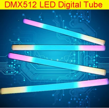 

Wholesale 6pixel,8pxiel and 16Pixel tube customize DMX512 SMD5050 outdoor waterproof RGB programmable 12W IP66 led digital tube