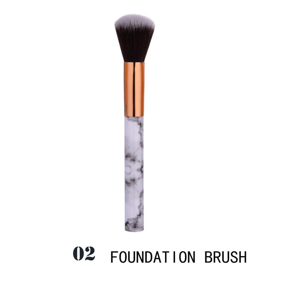 501 New Fashion Marble Makeup Brush Set Professional Face Eye Shadow Eyeliner Foundation Makeup Brushes Tool Freeship - Handle Color: B