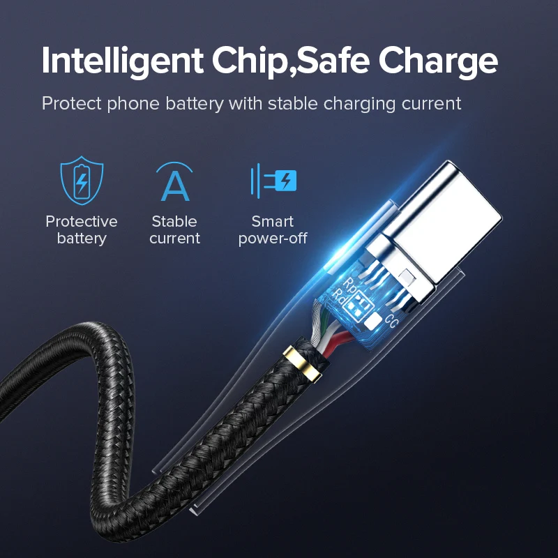 Ugreen USB C кабель для samsung Galaxy S10 S9 S8 Plus Note9 Быстрая зарядка для мобильного телефона type-C кабель для Xiaomi Mi8 USB-C USB шнур
