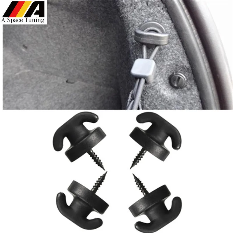 

4Pcs Car Rear Trunk Net Tie Down Hook Ring Loop Hanging Auto Fastener Clip Universal For Renault Peugeot Kia BMW Honda Toyota VW