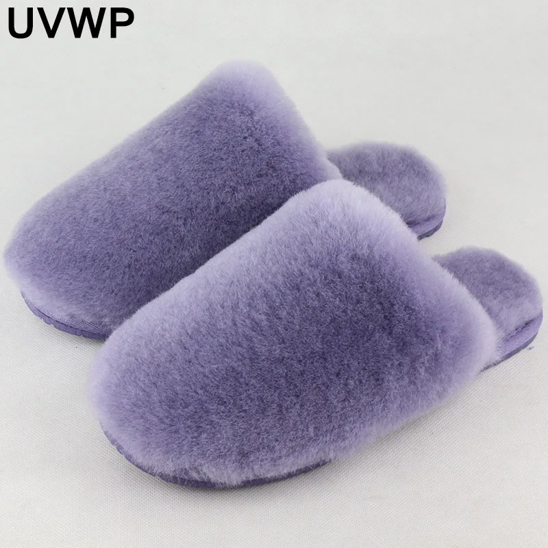 

Fashion natural Fur slippers shoes Women indoor floor slippers home shoes warm thick wool slippers winter shoes lady shoes