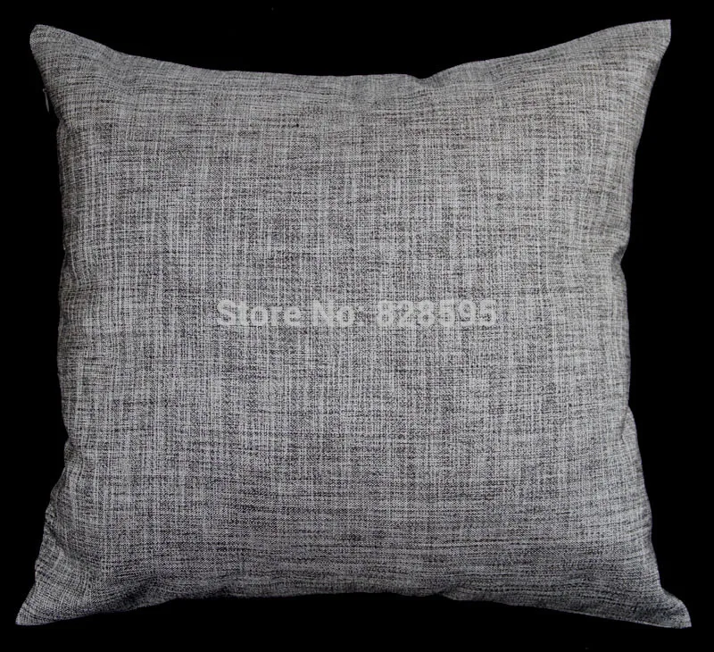 EN05 16" x 16" INCH = 40 x 40cm Deep Gray Linen Cushion ...