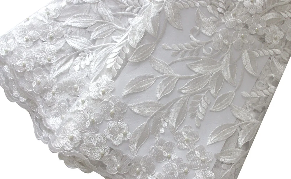 nigerian lace fabric white