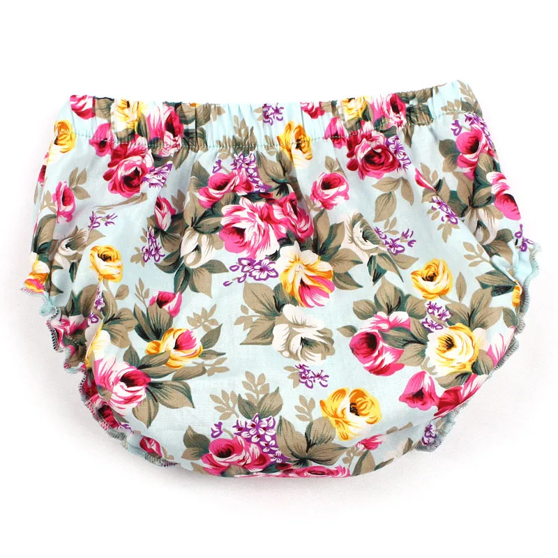 Baby Newborn Floral Bloomers Little Girls Summer Beach Clothing Baby Cotton Diaper Cover Toddler Birthday Cake Smash (6)