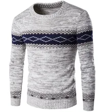 Новинка, мужской брендовый свитер, джемпер, трехцветный, сшитый, очаровательный, облегающий, высококачественный, мужской свитер, M-XXL