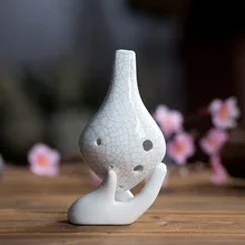 6 отверстий ocarina alto C чистая белая ледяная, с трещинами ocarina Intonation стабильная Красивая тембра