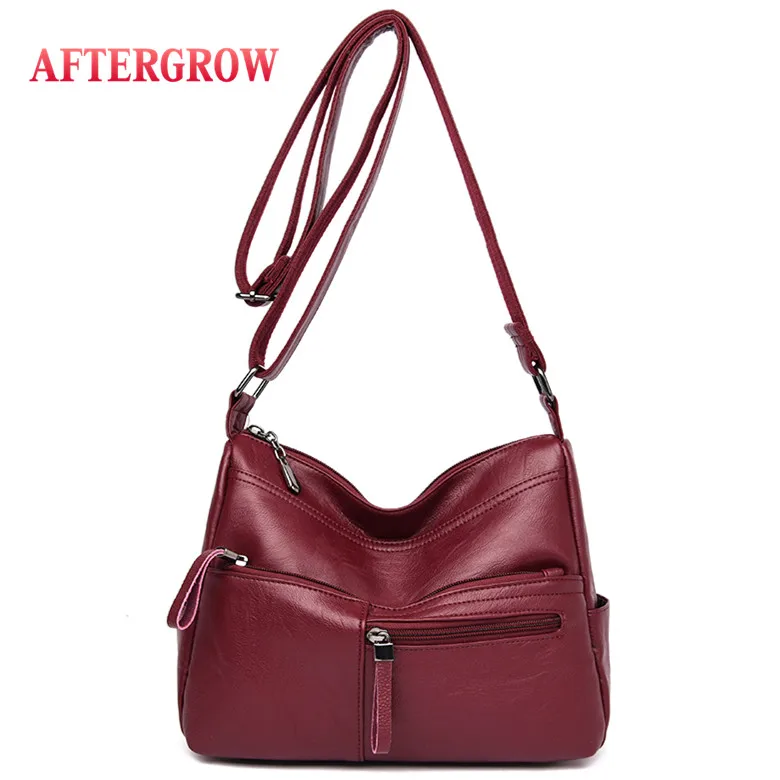 

Summer Woman Shoulder Bag Soft Washed Leather Zipper Luxury Handbag yikanmis deri Canta Women Bag Female Designer Crossbody Bag