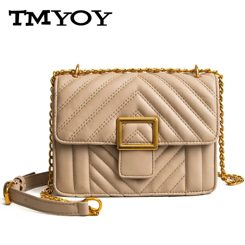 Tmyoy Малый Для женщин сумка Flap Crossbody Сумка Женский стеганый мода цепь сцепления