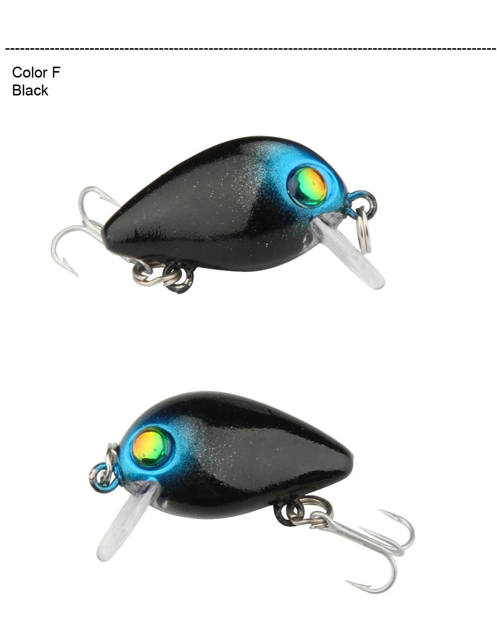 High Quality ABS Plactic Lure 1pc 3cm 1.5g Crankbait Fishing Lure Minnow Floating Isca Crankbait VMC Hook Fishing Tackle  (17)
