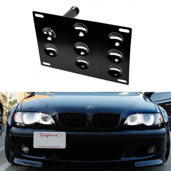 

Front Bumper Tow Hook License Plate Mounting Bracket Holder For BMW 3 5 6 X MINI