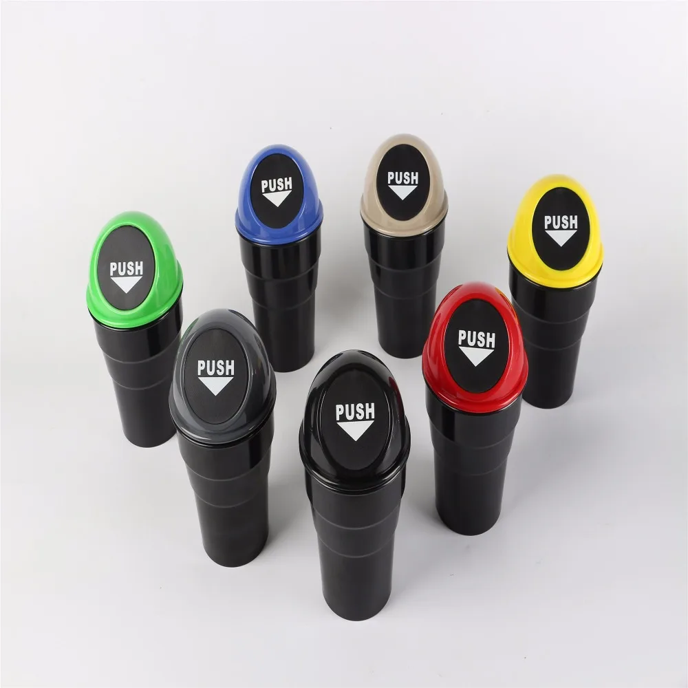 

7 Colors Available Car Trash Bin for Automobile Garbage Storage Bucket Auto Trash Can Rubbish Box Case Car Organizer Accessories