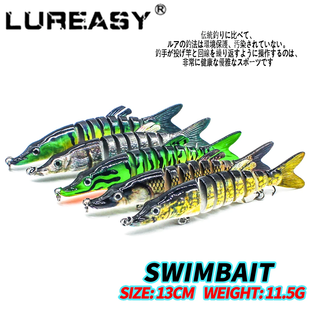 LUREASY 1 piece 11.5g / 13cm realistic multi-species fishing bait Parker Maskinonge Swimbait Crankbait hard fish | Спорт и