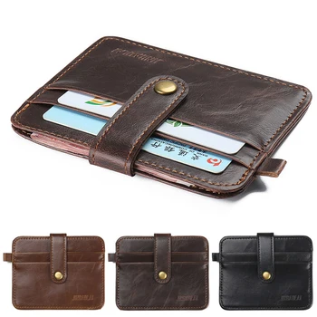 

1Pc Men's Faux Leather Small ID Credit Card Business Wallet Holder Slim Pocket Case Men Wallet