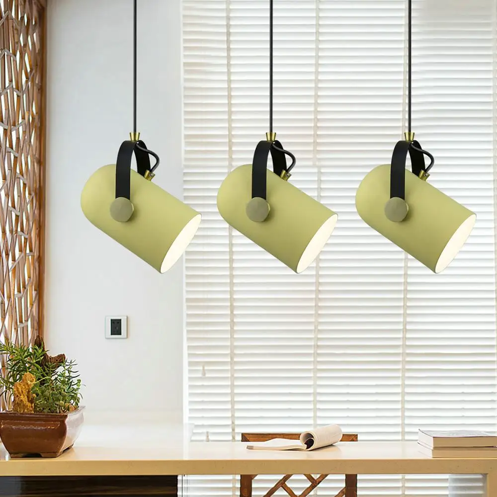 Современный подвесной светильник, подвесной светильник, железный светильник, абажур для столовой/прикроватной тумбы/кухни, домашнее освещение, подвесной светильник
