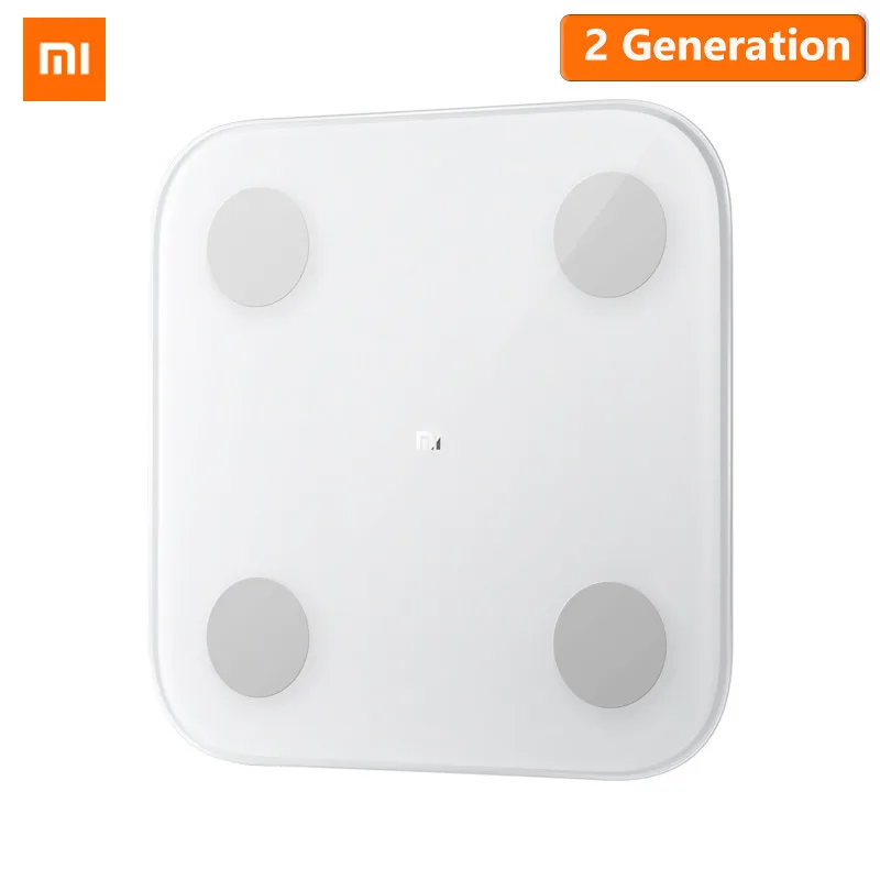 

Original Xiaomi Smart Body Fat Scale 2 Bluetooth 5.0 Balance Test 13 Body Date BMI Health Weight Scale Monitor LED Display And B