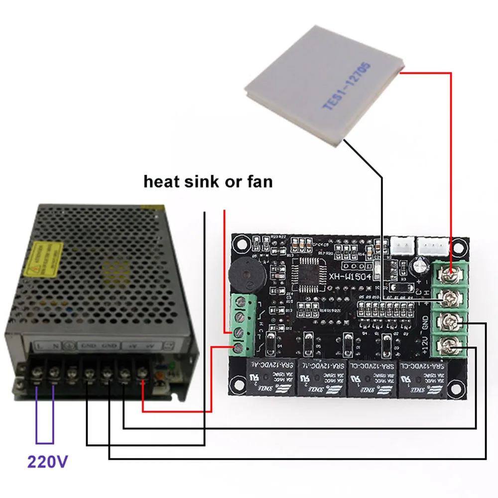 XH-W1504 TEC полупроводниковый кулер термостат автоматический постоянный контроль температуры ler бит модуль управления