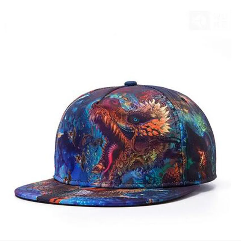 Glaedwine 3D impresión Dragon bones mens sombreros del SnapBack hip hop strapback gorras Snap back sombreros para hombres tamaño 54- 59 cm gorras beisbol