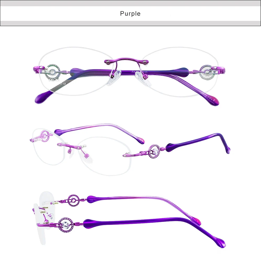 Очки со стразами, оправы для женщин, кристалл, Рецепт Rimelss, очки с прозрачными линзами, металл, ацетат, очки для женщин