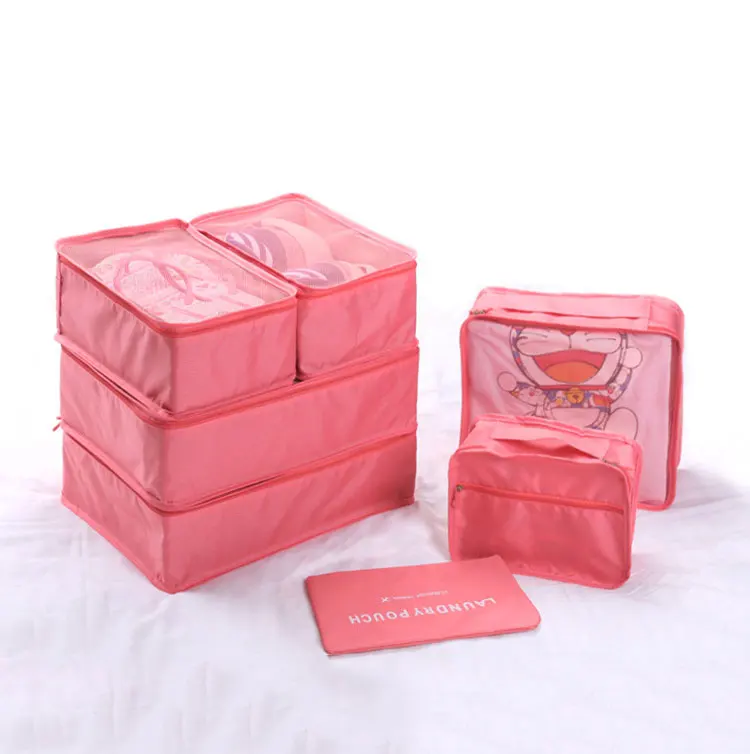 7 Pcs/Set Travel Luggage Storage Bag Waterproof Clothing Storage