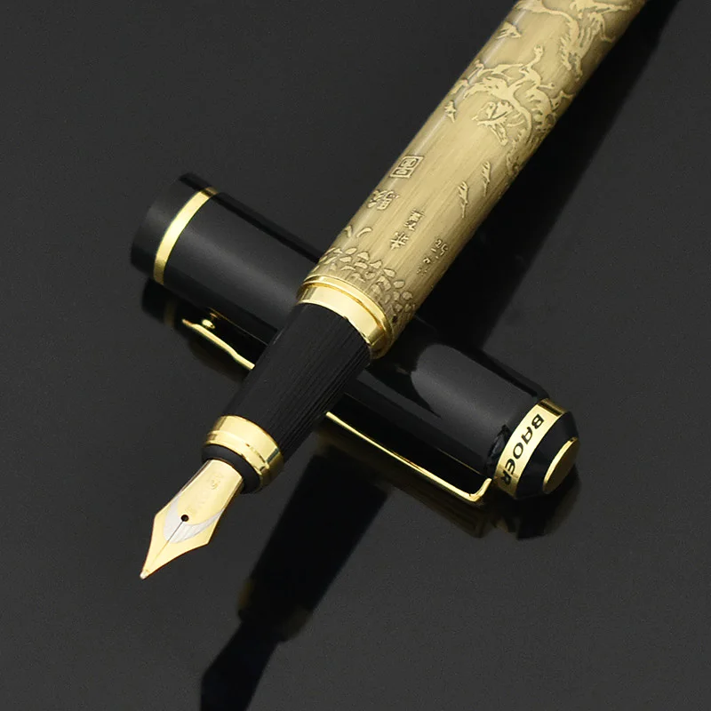 

Baoer Brand 507 Vintage Metal Fountain Pen Chinese Ink Canetas For Calligraphy Writing Gift Student 1933