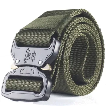 

Quick Release Tactical Belt Women Mens Nylon Heavy Duty Web Belt Metal Buckle Casual Straps Ceintures