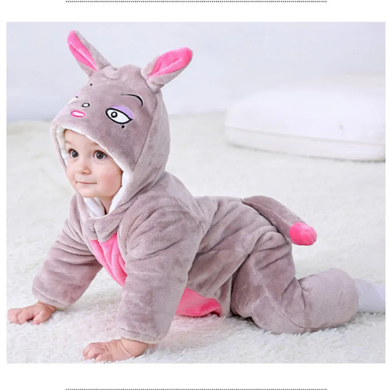 Brand New Baby Rompers Winter Thick  Baby Boy Girls Outdoor Wear Clothes Cotton Baby Romper Long Sleeve Newbore Rompers Hat 25