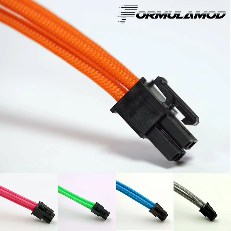 FormulaMod Fm-CPU 4P-B CPU 4Pin удлинитель питания материнская плата 18AWG многоцветные