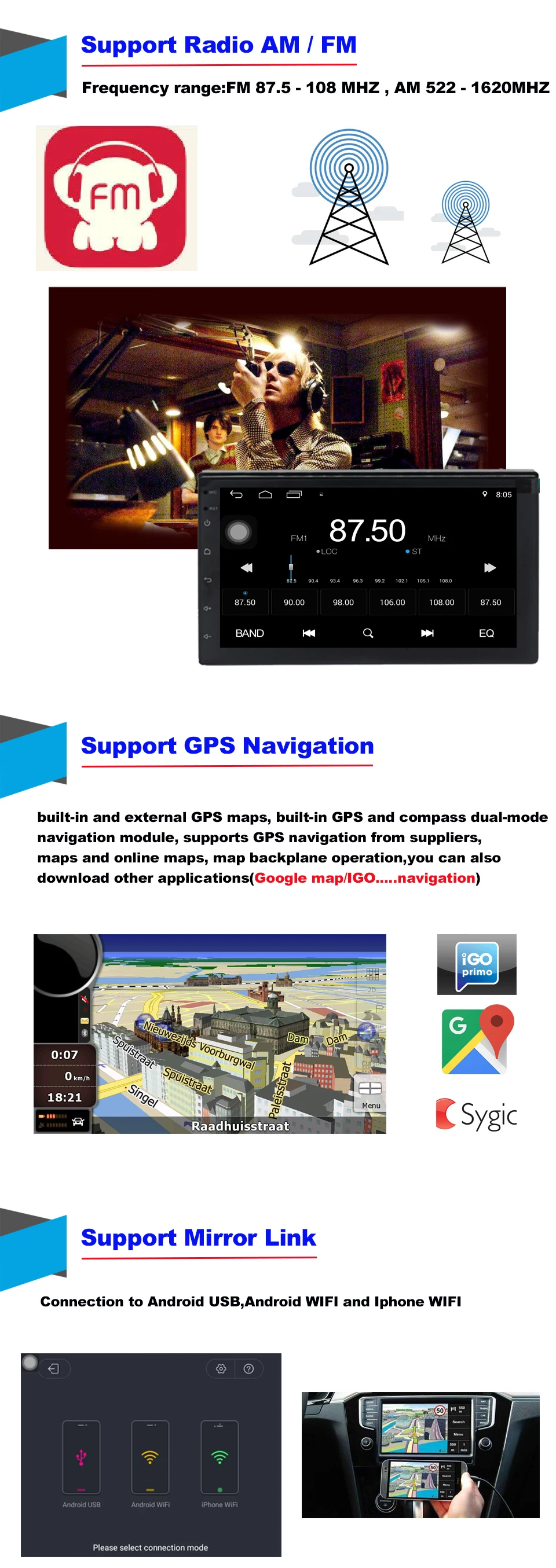 IDOICT Android 8,1 dvd-плеер для автомобиля gps навигация Мультимедиа для Mazda 6 радио 2002-2008 стерео DSP