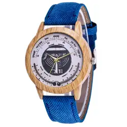 Минималистские наручные часы джинсовая полоса модные женские часы под платье уникальный узор женские кварцевые часы montre femme 2018