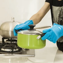 Жаропрочные силиконовые перчатки для духовки, кухонные принадлежности для выпечки