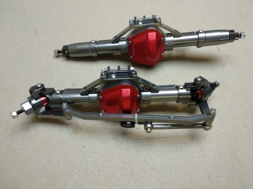 

1 Set 1/10 Rc Car Complete Alloy Front and Rear Axle CNC Machine for 1:10 Rc Crawler AXIAL SCX10 RC4WD D90 Truck Car Parts