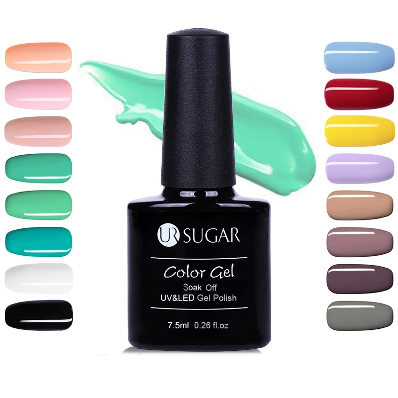  UR SUGAR Nail Gel Varnish Yellow Series Soak Off Pure Nail Color UV Gel Polish Nail Art Gel Polish 