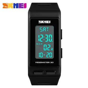 

SKMEI 1363 Men Digital Wrist Watch Rectangle Pedometer Calories Alarm 30M Waterproof Clock Hours Sport Watches Relogio Masculino