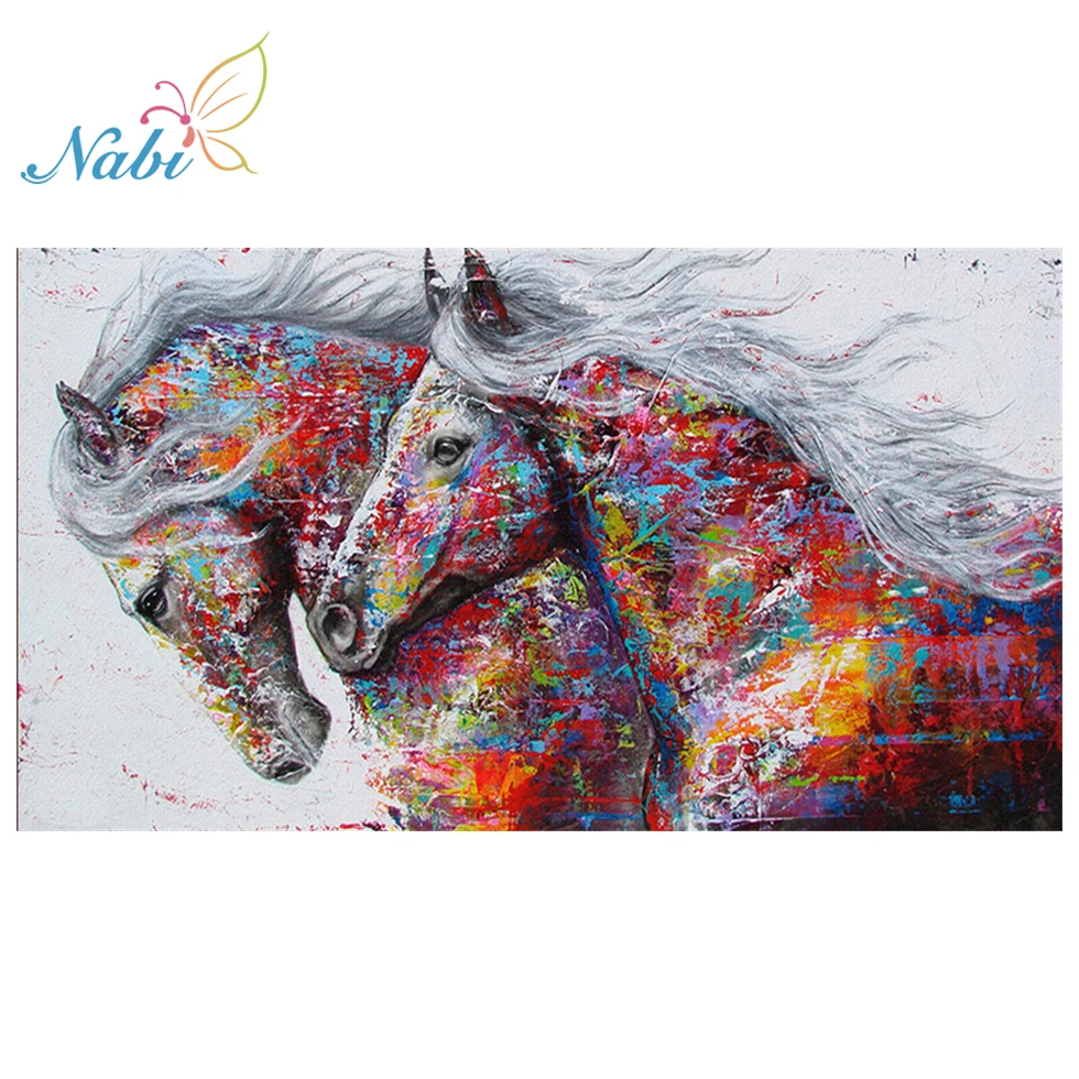 Nabi Алмазная Картина лошадь наборы ручной работы Рукоделие DIY вышивка животные