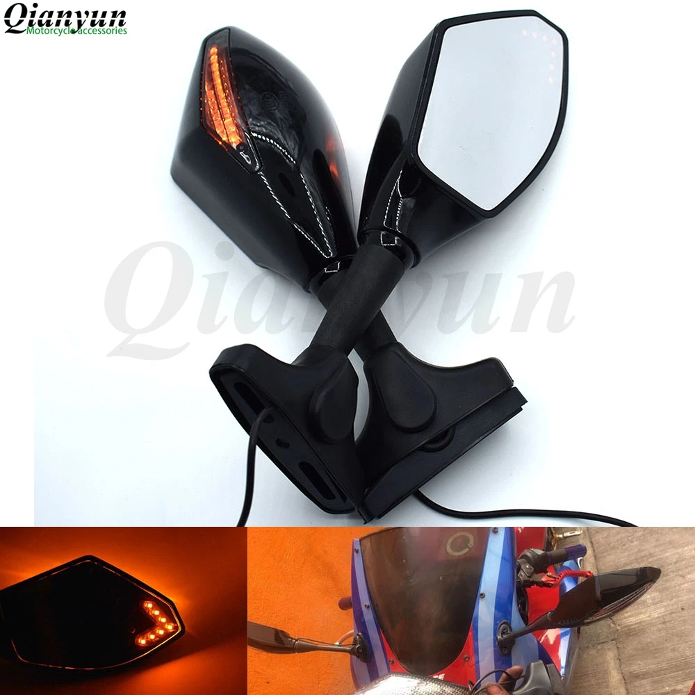 

Universal Motorcycle LED Steering Light Flash Rearview Mirror Side View Mirror For Ducati 748 916 MONSTER M400 M600 M620 M750