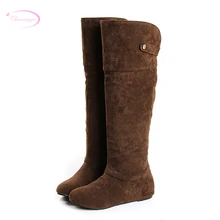 Chainingyee/милые стильные осенние сапоги выше колена; модные женские сапоги для верховой езды на низком каблуке с заклепками; цвет серый, коричневый, черный, желтый