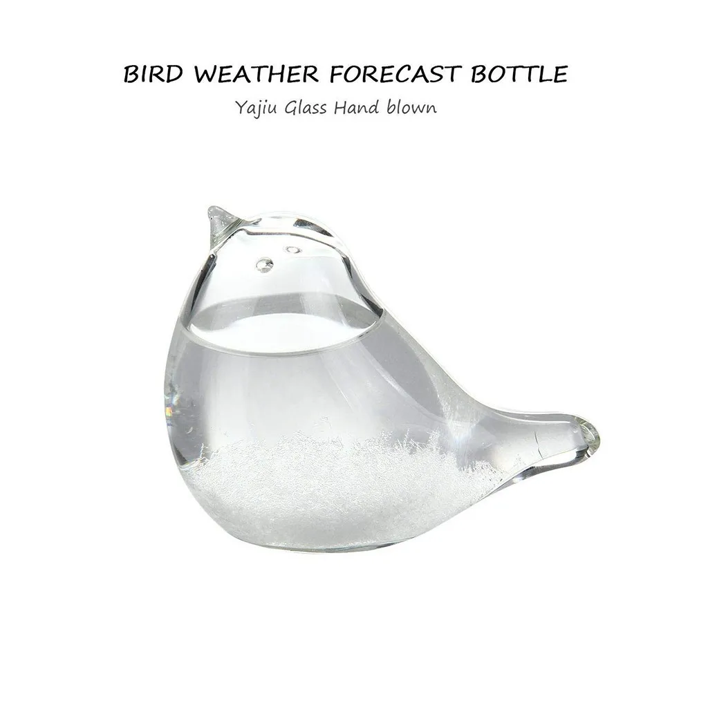 Storm Glass Weather Forecaster Bird Shape Crystal Desktop Home Garden Decor 