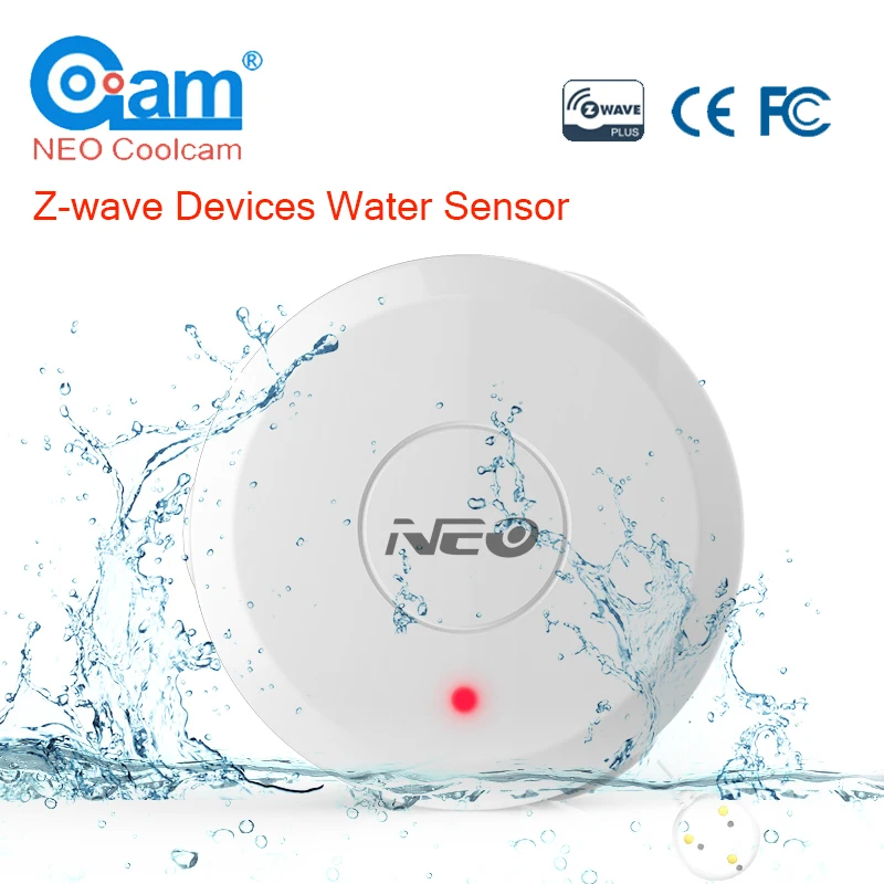 

NEO Coolcam Smart Home Z-Wave Plus Flood Sensor Compatible with Z-wave Sensor Alarm Water Leakage Home Automation System