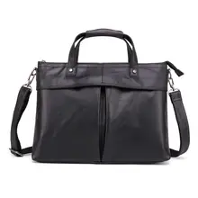 Brand New Cow Genuine Leather Business Men's Briefcase Male Shoulder Bag Real Leather Men Messenger Bag Travel Computer Bag new cow genuine leather men backpacks fashion real natural leather student backpack boy luxury brand lager computer laptop bag