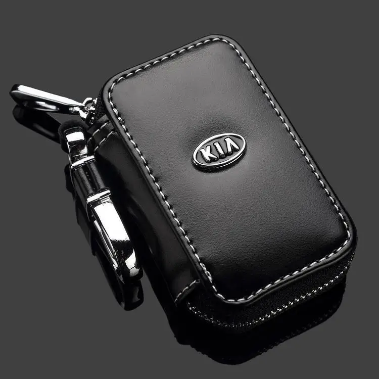 leather car key case ,key cover ,key wallet for KIA K2 RIO K3 K5