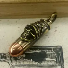 На открытом воздухе аварийного выживания ручная сварка фуражка EDC латунные медные в форме пули бутылка таблетки коробка водонепроницаемый капсул уплотнение