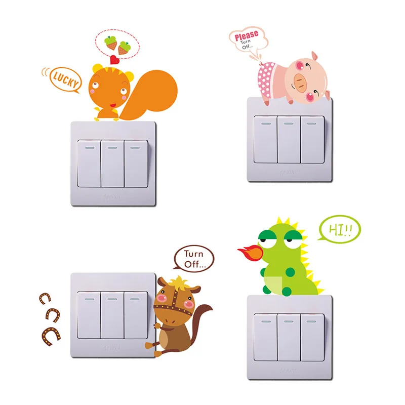 10 Designs Schone Tiere Dark Lichtschalter Aufkleber Kinderzimmer Wohnkultur Kinderzimmer Dekoration Bedoom Kinderzimmer Dekor Nursery Room Decoration Room Decorationkids Room Decoration Aliexpress