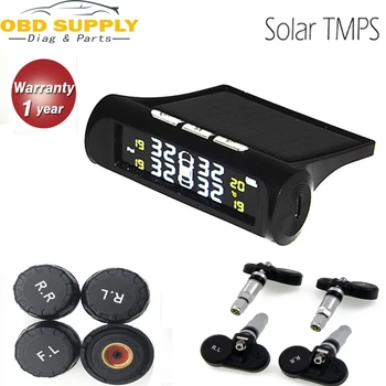 

Solar Smart Car TPMS Tyre Pressure Monitoring System Solar Power charging Digital LCD Display Auto Security Alarm Systems