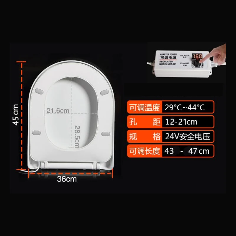 4 Model and Size of PP Material Slow Close Heating Toilet Seats - Цвет: U Shape