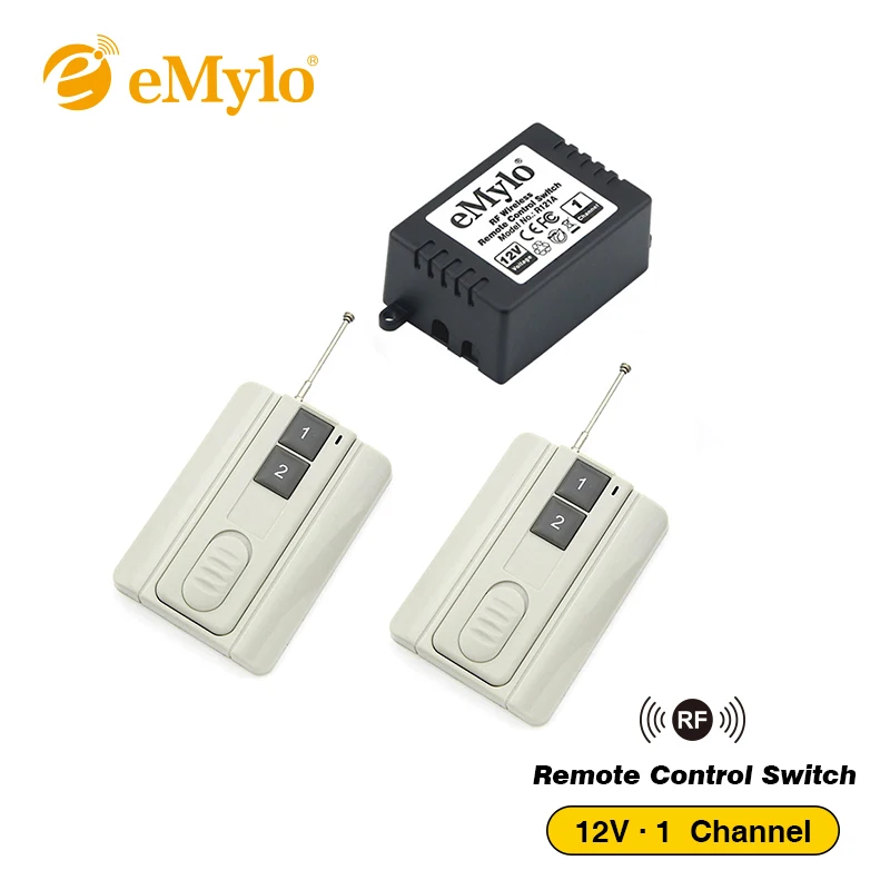 EMylo RF DC 12 В беспроводной переключатель дистанционного управления света 433 МГц