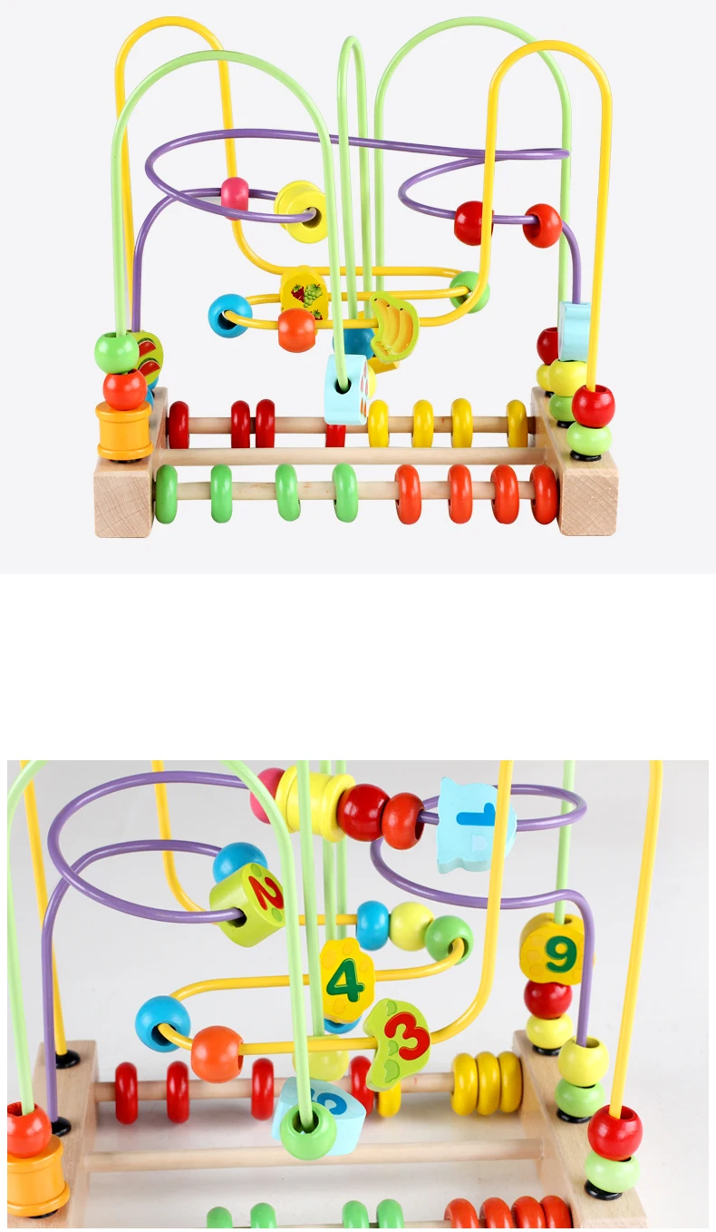 Детские игрушки Монтессори Обучающие деревянные игрушки Счетный шарик Abacus Монтессори материалы математические Развивающие игрушки для детей подарок